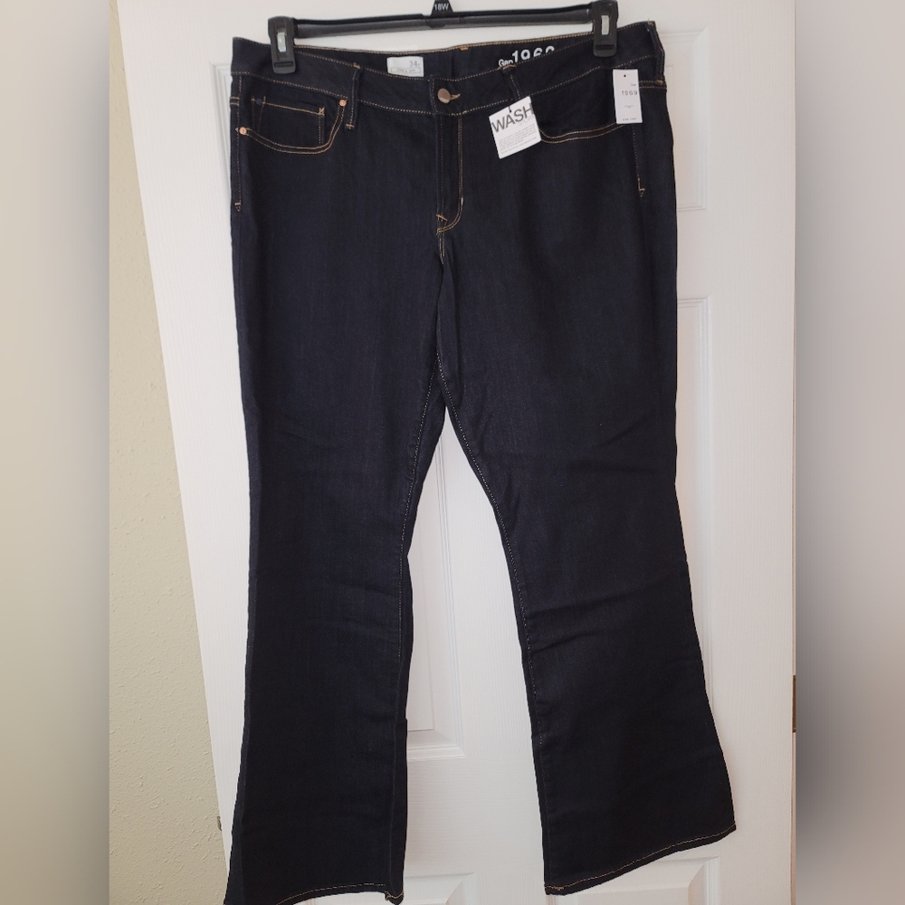 Gap 1969 long and lean trouser 34r dark denim jeans. Perfect condition new